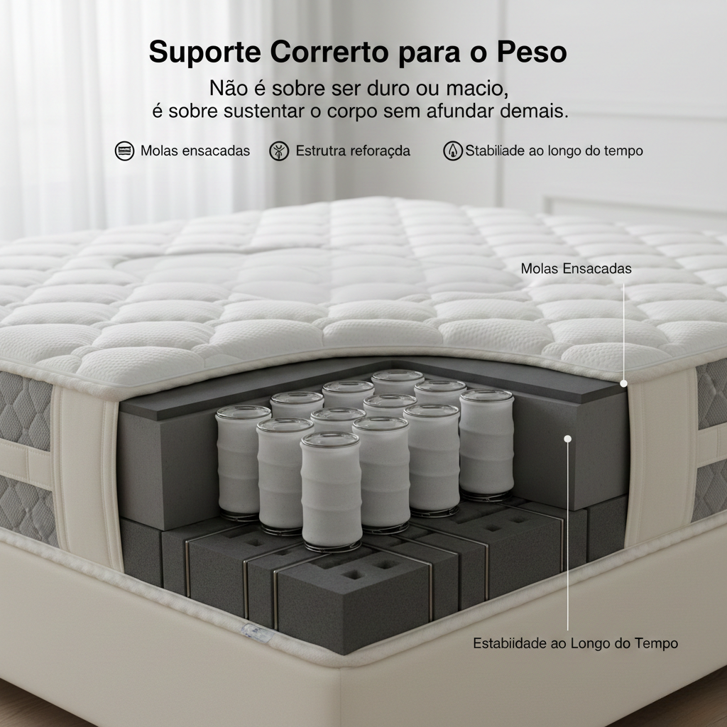 Suporte correto para o peso